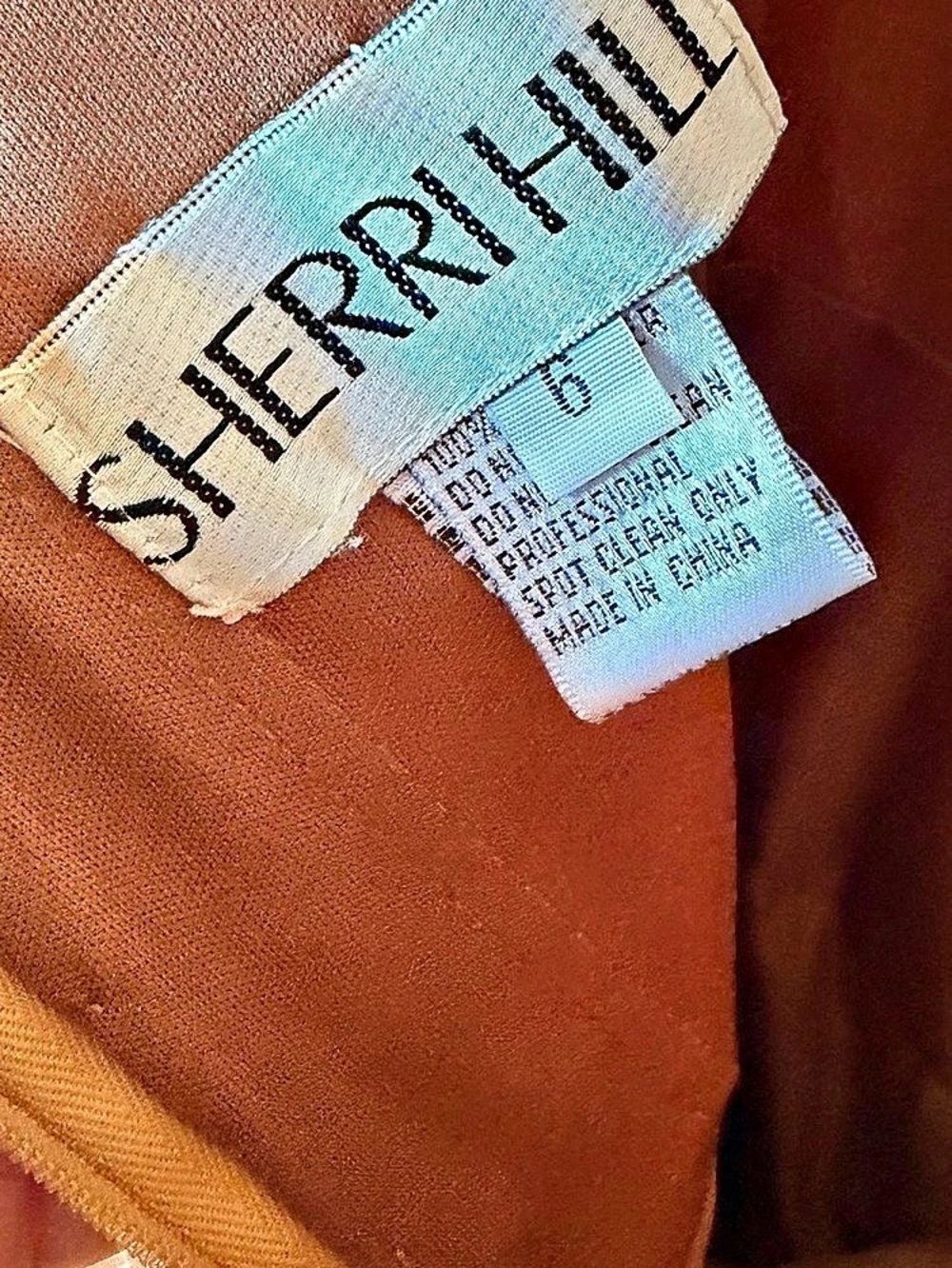 SHERRI HILL 56826 Metallic Halter Cocktail Dress 56826 Gold Metallic Halter Mini - Picture 5 of 5